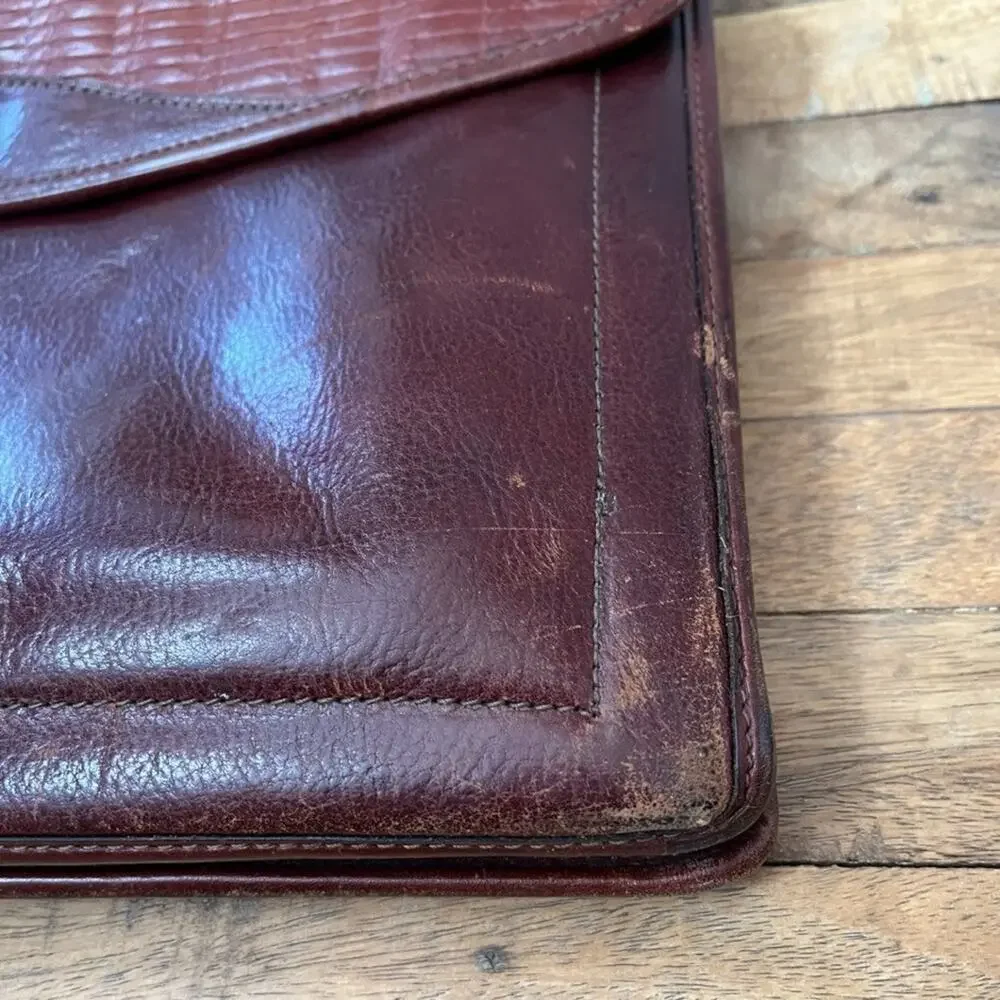 Jack Georges Woven Leather Tuscany Executive Briefcase 16